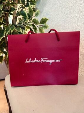 Salvatore Ferragamo Small Red Women's Gift Bag / Shopping Bag